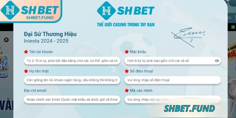 Các bước nhanh chóng để đăng ký SHbet 
