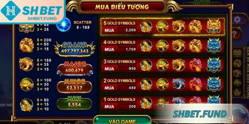 Kho Báu Tứ Linh SHbet: Hành Trình Săn Thưởng Huyền Bí 3 Biểu tượng trong kho báu tứ linh bạn cần nắm